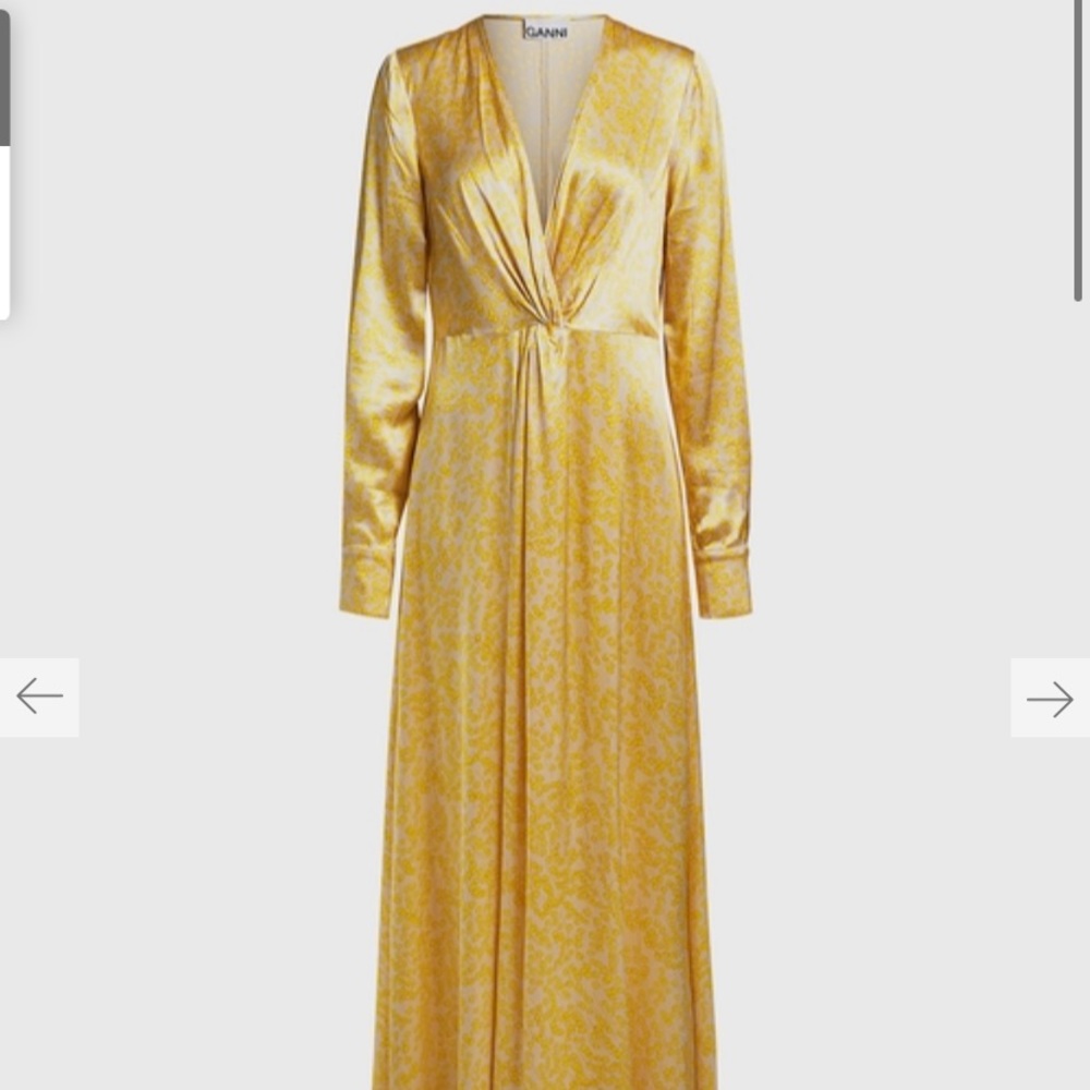 Ganni Maxi Yellow Dress